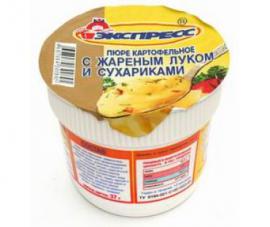 Экспресс 37гр*20шт пюре стаканчик сухарики/жар.лук