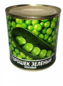 Горошек зелёный мозговой 420гр*12шт,в/с,Гост,ж\б, Гагарин КК