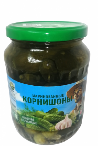 Корнишоны 680гр*шт маринов. ст/б,(уксус) Хозяин/Барин