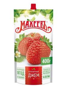 Клубничный джем  400гр*14шт,  д/п,  "Махеевъ"
