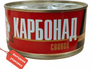 Карбонад свиной 325гр*36шт кл, ж/б, СТО "Вкус качества" МГК