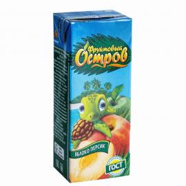 Персик/яблоко напиток "Фруктовый остров" 0,2л*18шт.